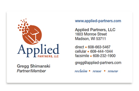 Applied Partners business card.