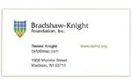 Bradshaw-Knight Foundation business card.