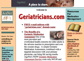 Geriatricians.com website screen capture.