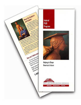 Series of sculpture brochures created for Great Lakes Higher Education Corporation.