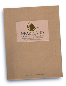 Heartland Properties, Inc. Presentation Pocket Folder.
