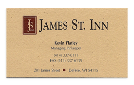 James Street Inn business card.