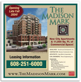 Madison Mark apartments construction sign.