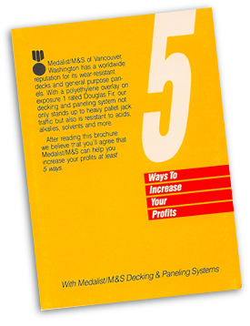 Medalist M&S 5 ways to improve profits brochure.