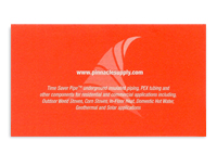 Pinnacle Supply business card back.
