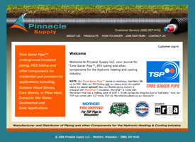 The Pinnacle Supply website.