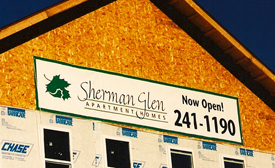 Sherman Glen Construction Banner.