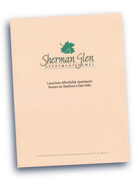 Sherman Glen Senior Apartments Presentation Pocket Folder.