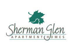 Sherman Glen Apartments logo.