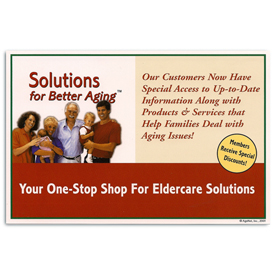 Solutions for Better Aging postcard.