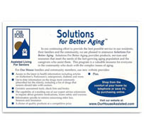 Solutions for Better Aging postcard.
