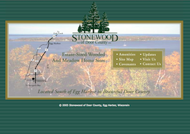 The Stonewood of Door County inactive website.