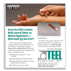 Teel 1/4 page trade ad.