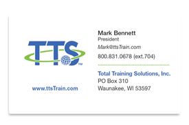 TTS business card front.