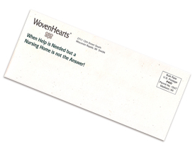 WovenHearts direct mailer.