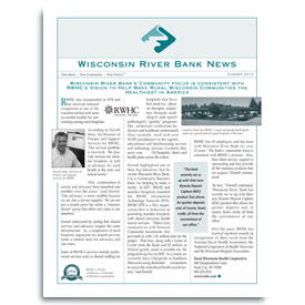 Wisconsin River Bank Newsletter.