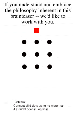 Nine Dot Brainteaser