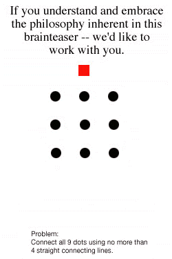 Nine Dot Brainteaser