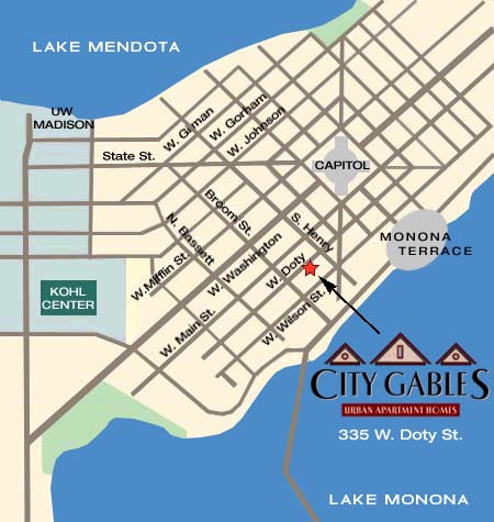 Map to City Gables Urban Apartment Residences
