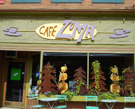 Cafe Zoma with organic Kaladi Brothers Coffee on Atwood Ave. in Madison, Wisconsin