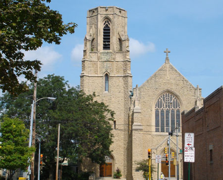 St. Bernard Catholic Church at 2450 Atwood Ave. in Madison, Wisconsin