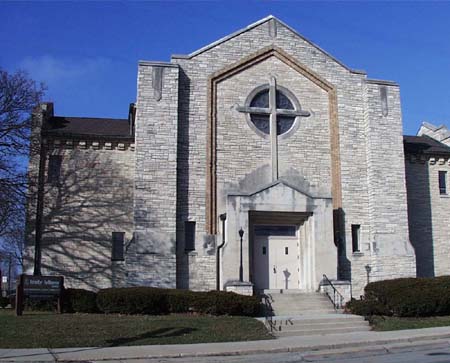 Trinity Lutheran Church at the corner of Winnebago and First Street in Madison, Wisconsin