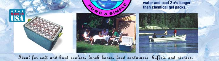 Natural Ice is ideal for hard and soft coolers, lunch boxes and food containers